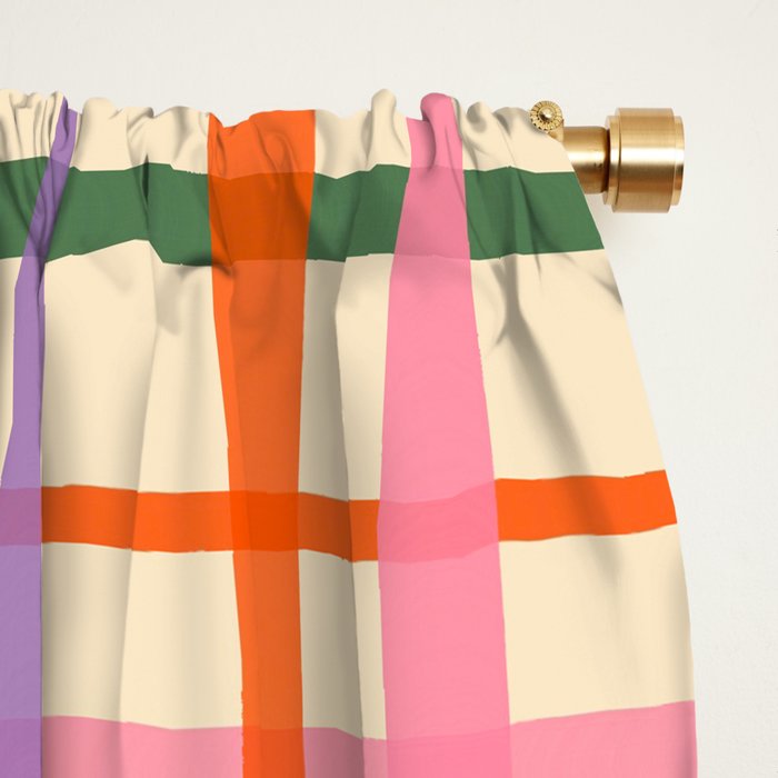 Plaid Window Curtain Gallery Image 2