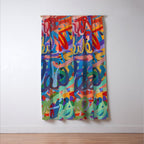 Urban Graffiti Art Love Sprayed  Window Curtain Gallery Image 3