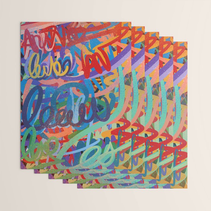 Urban Graffiti Art Love Sprayed  Wrapping Paper Gallery Image 3