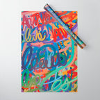 Urban Graffiti Art Love Sprayed  Wrapping Paper Gallery Image 1
