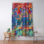 Urban Graffiti Art Love Sprayed  Window Curtain Gallery Image 5