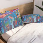Urban Graffiti Art Love Sprayed  Pillow Sham Gallery Image 2