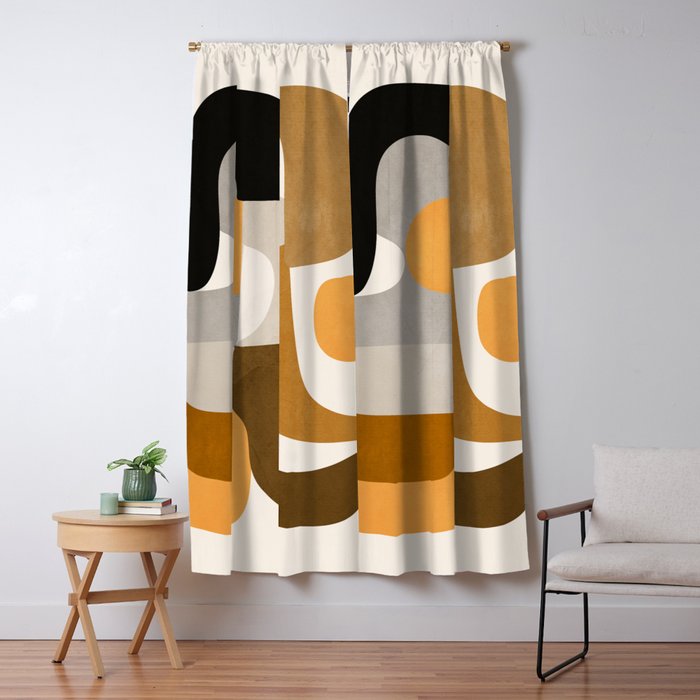 Modern Abstract Shapes 111 Window Curtain Gallery Image 5