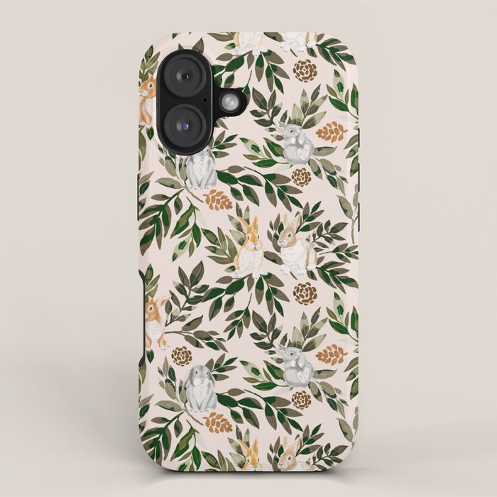 Rabbits in the green forest iPhone Case Gallery Image 1