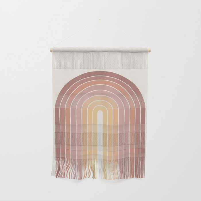 Gradient Arch VII Earthy Pastel Mid Century Modern Rainbow Wall Hanging Gallery Image 1