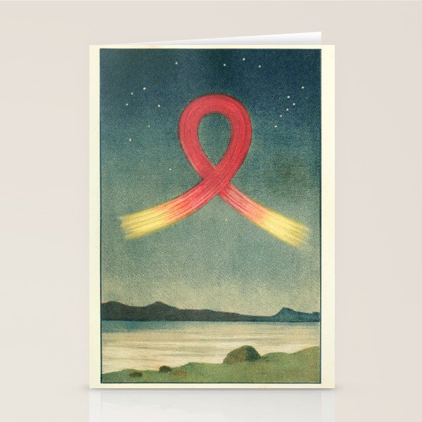 Aurora Borealis from "Lâaurore borÃ©ale" by Selim LemstrÃ¶m, 1886 Stationery Card Gallery Image 2