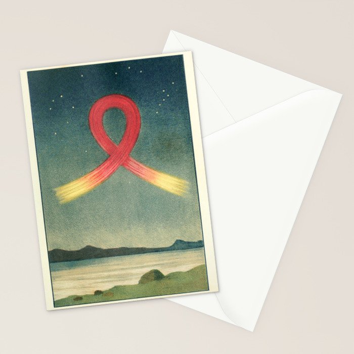 Aurora Borealis from "Lâaurore borÃ©ale" by Selim LemstrÃ¶m, 1886 Stationery Card Gallery Image 2