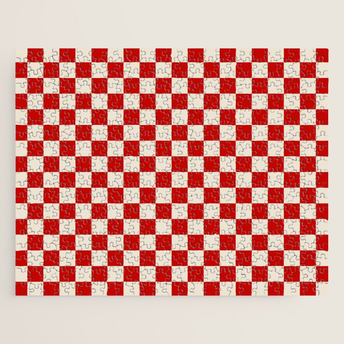 Valentine III - red checkered Jigsaw Puzzle Gallery Image 1