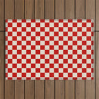 Valentine III - red checkered Outdoor Rug Gallery Image 1