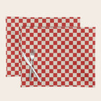 Valentine III - red checkered Placemat Gallery Image 1