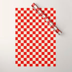 Valentine III - red checkered Wrapping Paper Gallery Image 1