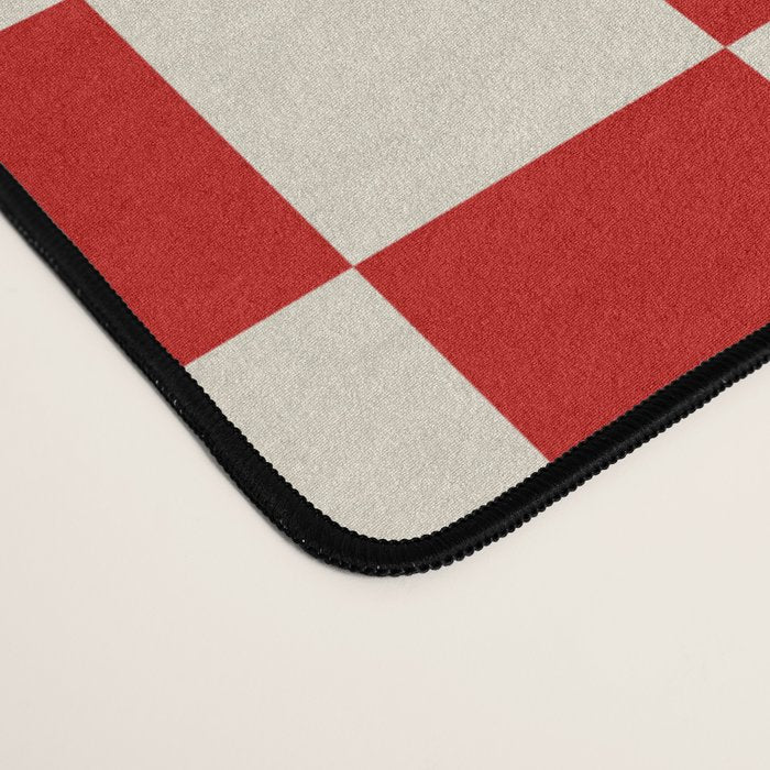 Valentine III - red checkered Desk Mat Gallery Image 4