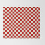 Valentine III - red checkered Throw Blanket Gallery Image 2