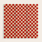 Valentine III - red checkered Wood Wall Art Gallery Image 1