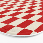 Valentine III - red checkered Bath Mat Gallery Image 3