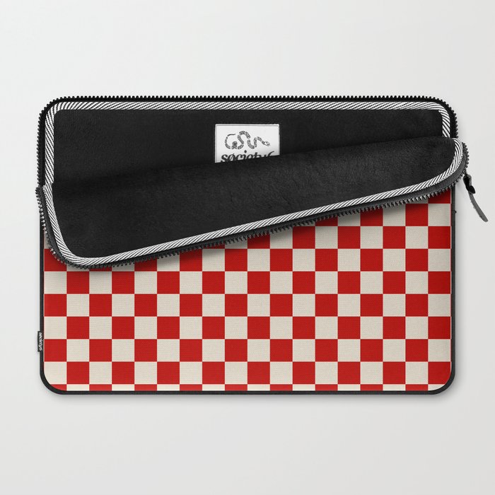 Valentine III - red checkered Laptop Sleeve Gallery Image 2