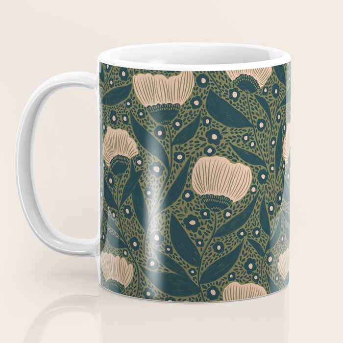 Pretty hand drawn floral pattern Coffee Mug Gallery Image 3