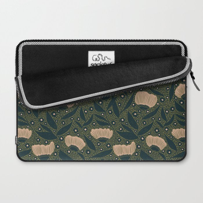 Pretty hand drawn floral pattern Laptop Sleeve Gallery Image 2