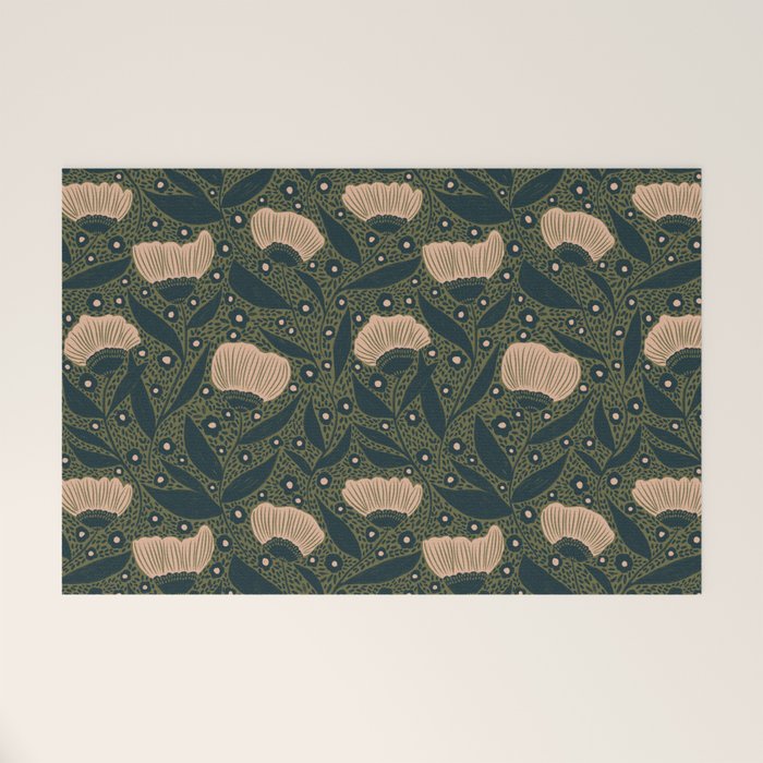 Pretty hand drawn floral pattern Welcome Mat Gallery Image 1