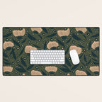 Pretty hand drawn floral pattern Desk Mat Gallery Image 1