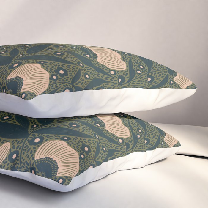 Pretty hand drawn floral pattern Pillow Sham Gallery Image 3