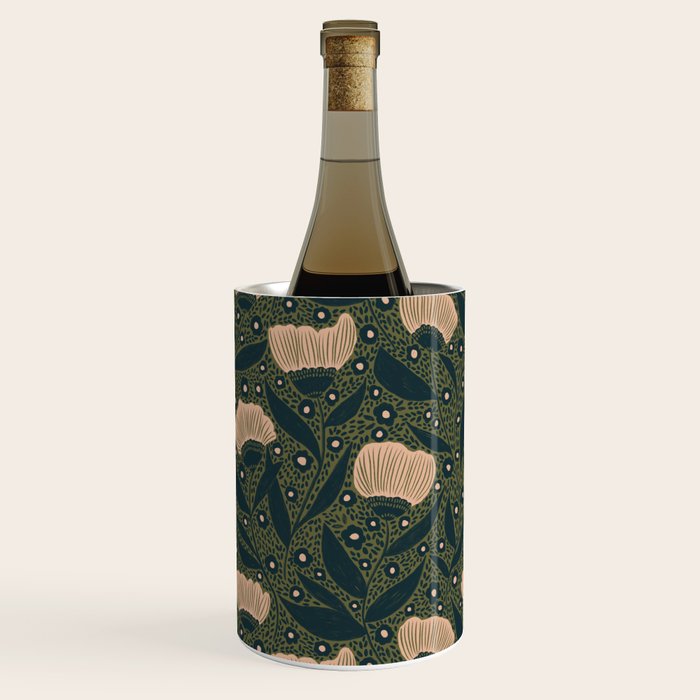 Pretty hand drawn floral pattern Wine Chiller Gallery Image 2