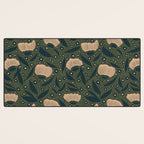 Pretty hand drawn floral pattern Desk Mat Gallery Image 3