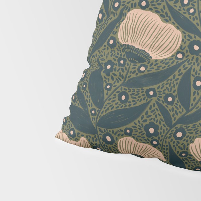 Pretty hand drawn floral pattern Pillow Sham Gallery Image 4