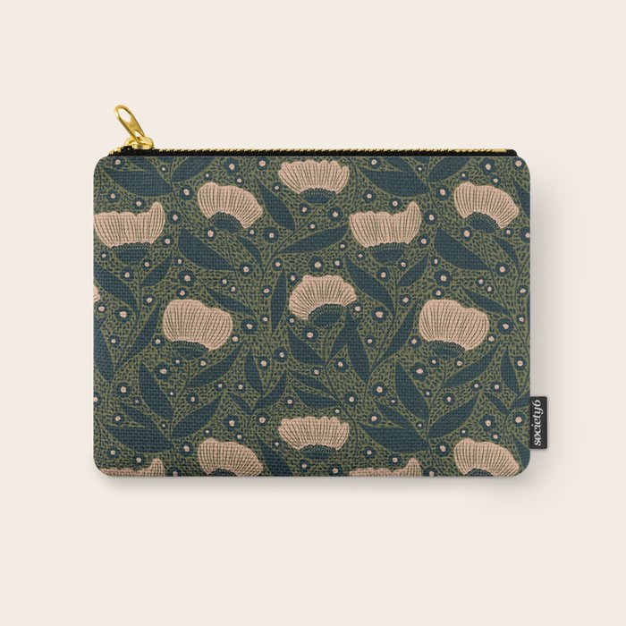 Pretty hand drawn floral pattern Carry All Pouch Gallery Image 1