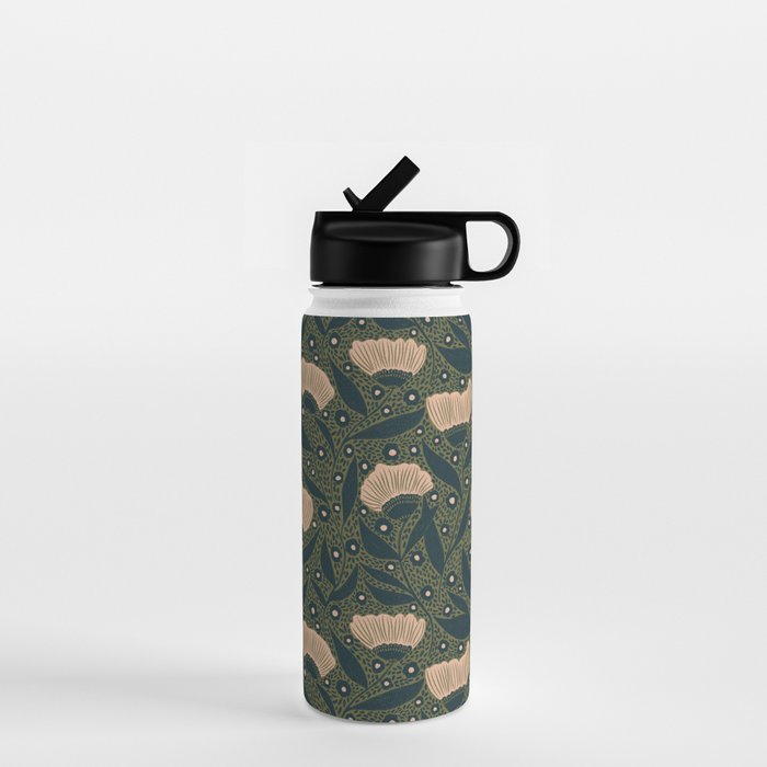 Pretty hand drawn floral pattern Water Bottle Gallery Image 1