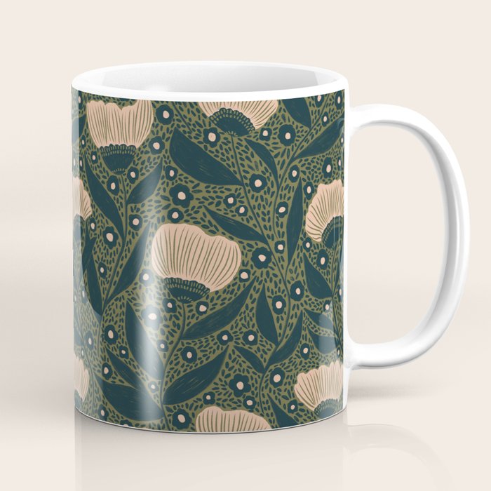 Pretty hand drawn floral pattern Coffee Mug Gallery Image 1