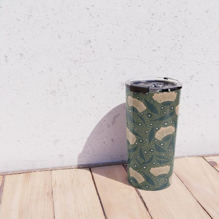 Pretty hand drawn floral pattern Travel Mug Gallery Image 4