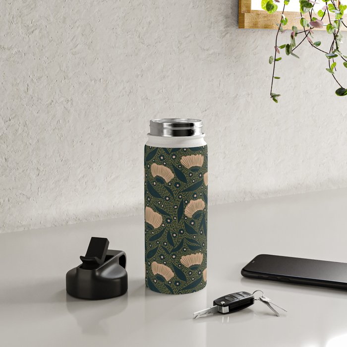 Pretty hand drawn floral pattern Water Bottle Gallery Image 4