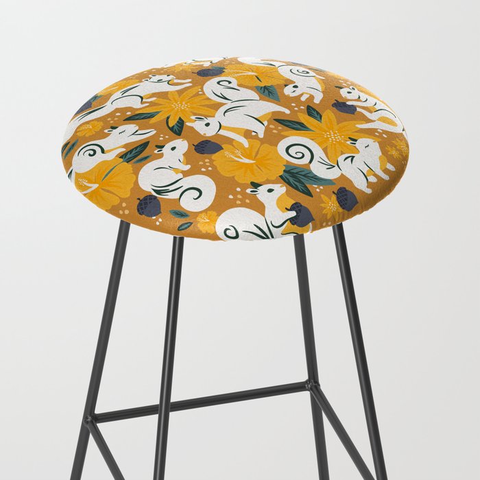 Squirrels & Blooms - Ochre Stool Gallery Image 2