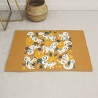 Squirrels & Blooms - Ochre Rug Gallery Image 1