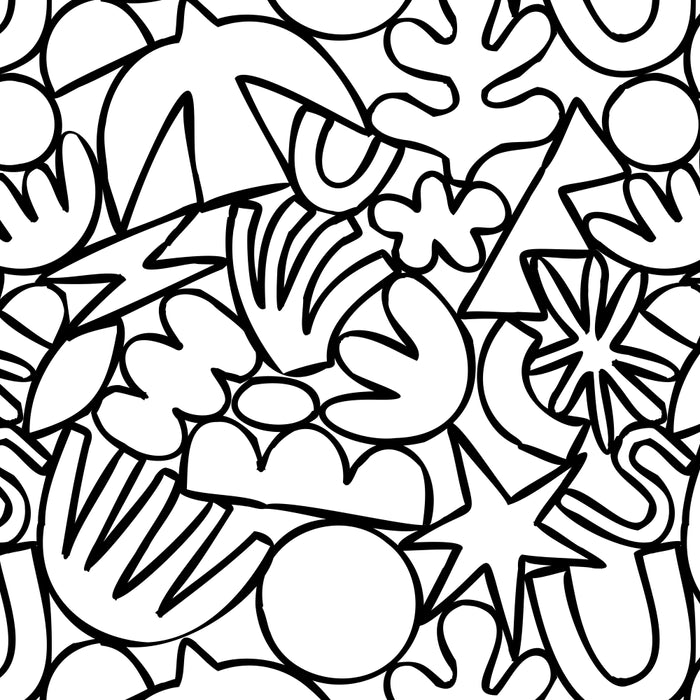 Black and white organic nature shape drawing pattern Coffee Mug Gallery Image 2