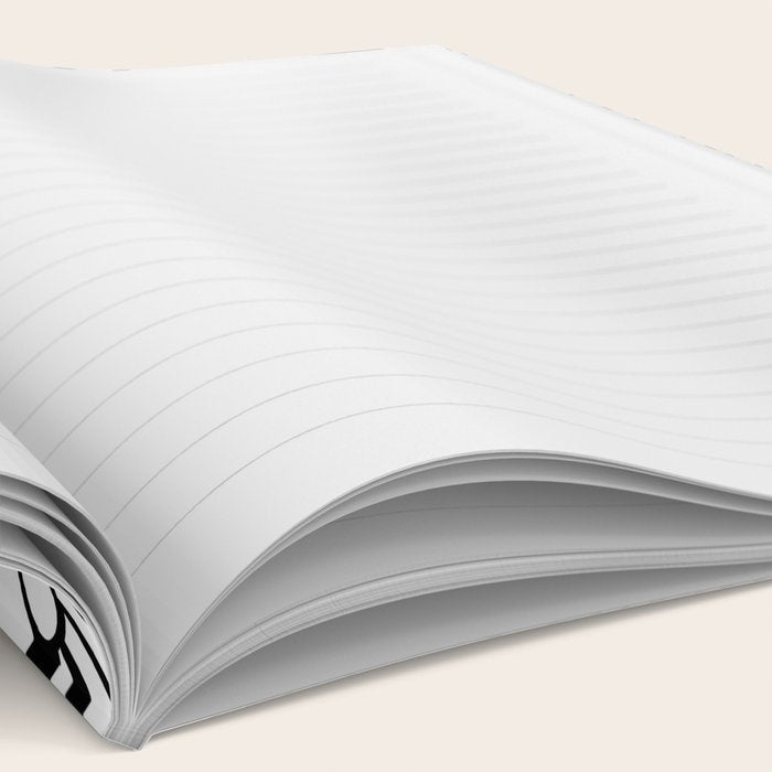 Black and white organic nature shape drawing pattern Notebook Gallery Image 2