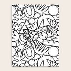 Black and white organic nature shape drawing pattern Notebook Gallery Image 4