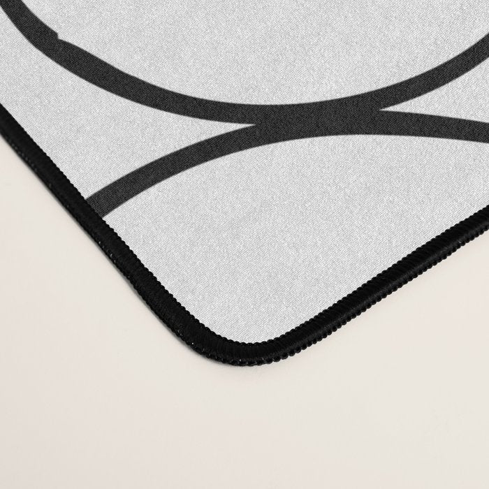 Black and white organic nature shape drawing pattern Desk Mat Gallery Image 4