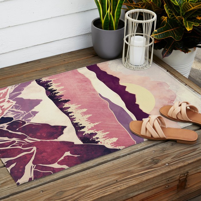 Burgundy Hills Outdoor Rug Gallery Image 2