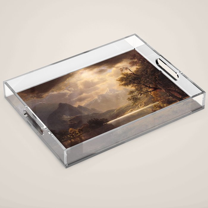 Estes Park Colorado 1869 By Albert Bierstadt | Reproduction Painting Acrylic Tray Gallery Image 1