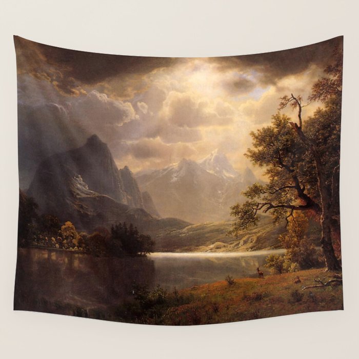 Estes Park Colorado 1869 By Albert Bierstadt | Reproduction Painting Wall Tapestry Gallery Image 4