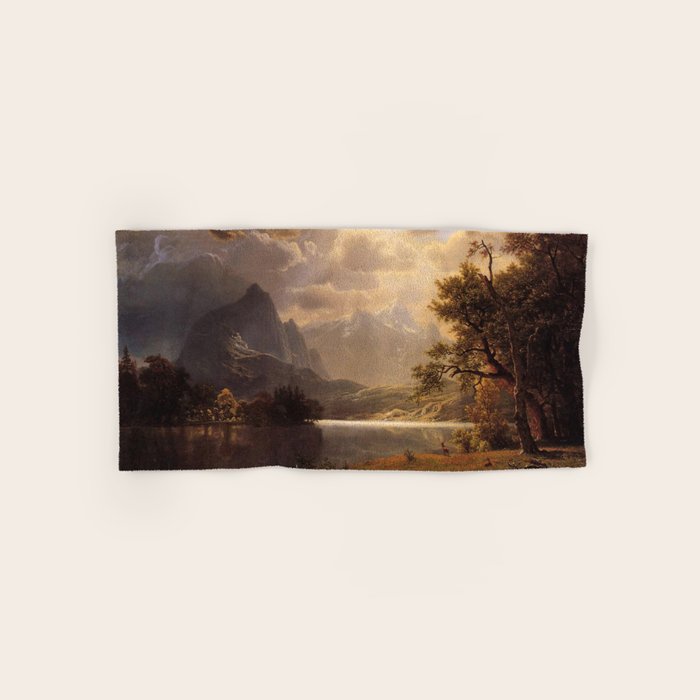 Estes Park Colorado 1869 By Albert Bierstadt | Reproduction Painting Bath Towel Gallery Image 1