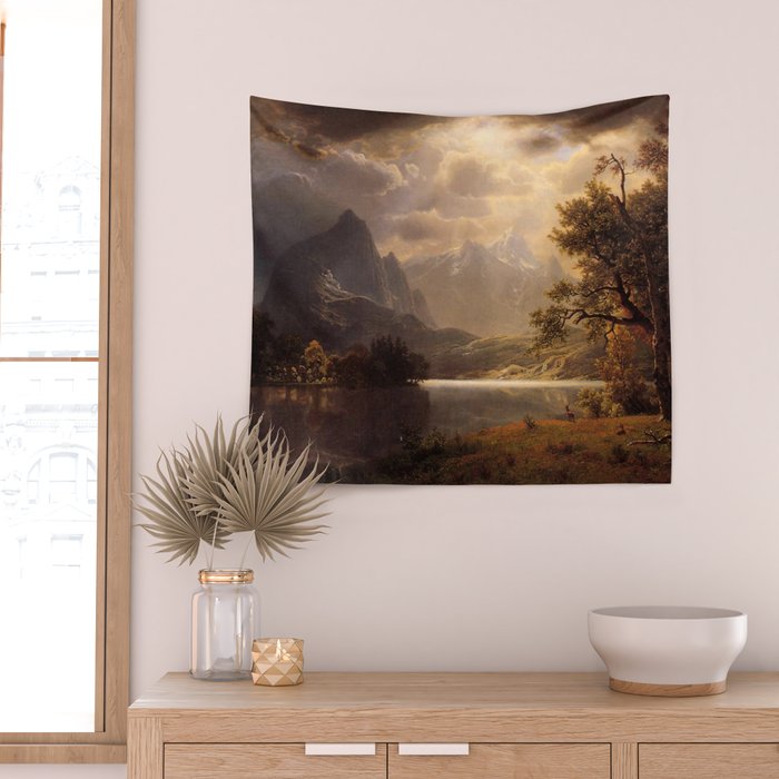 Estes Park Colorado 1869 By Albert Bierstadt | Reproduction Painting Wall Tapestry Gallery Image 2
