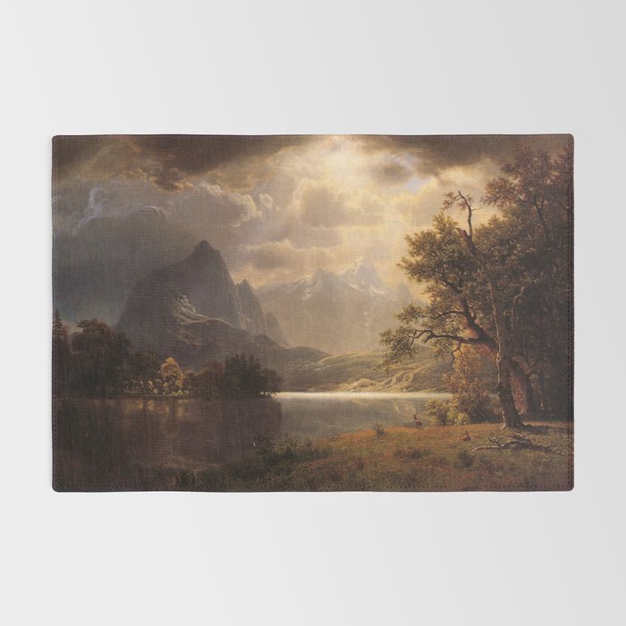 Estes Park Colorado 1869 By Albert Bierstadt | Reproduction Painting Rug Gallery Image 2