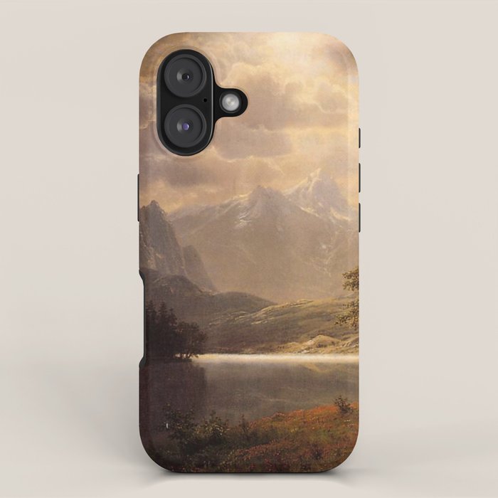 Estes Park Colorado 1869 By Albert Bierstadt | Reproduction Painting iPhone Case Gallery Image 1