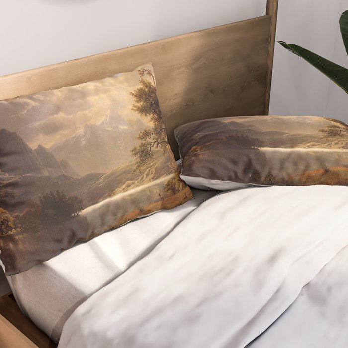 Estes Park Colorado 1869 By Albert Bierstadt | Reproduction Painting Pillow Sham Gallery Image 2