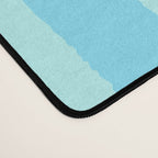 Blue Retro Stripes Sakura Floral Desk Mat Gallery Image 4