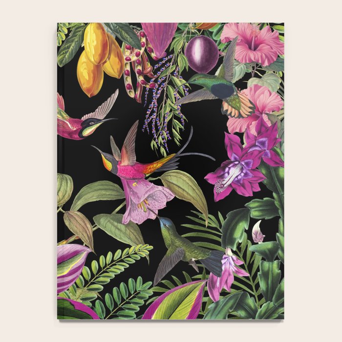 Hidden Exotic Hummingbird Paradise Black Notebook Gallery Image 4