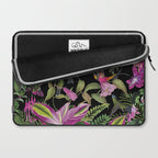 Hidden Exotic Hummingbird Paradise Black Laptop Sleeve Gallery Image 2